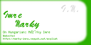 imre marky business card